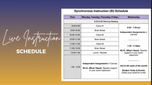 Instruction Schedule Orientation August 2024